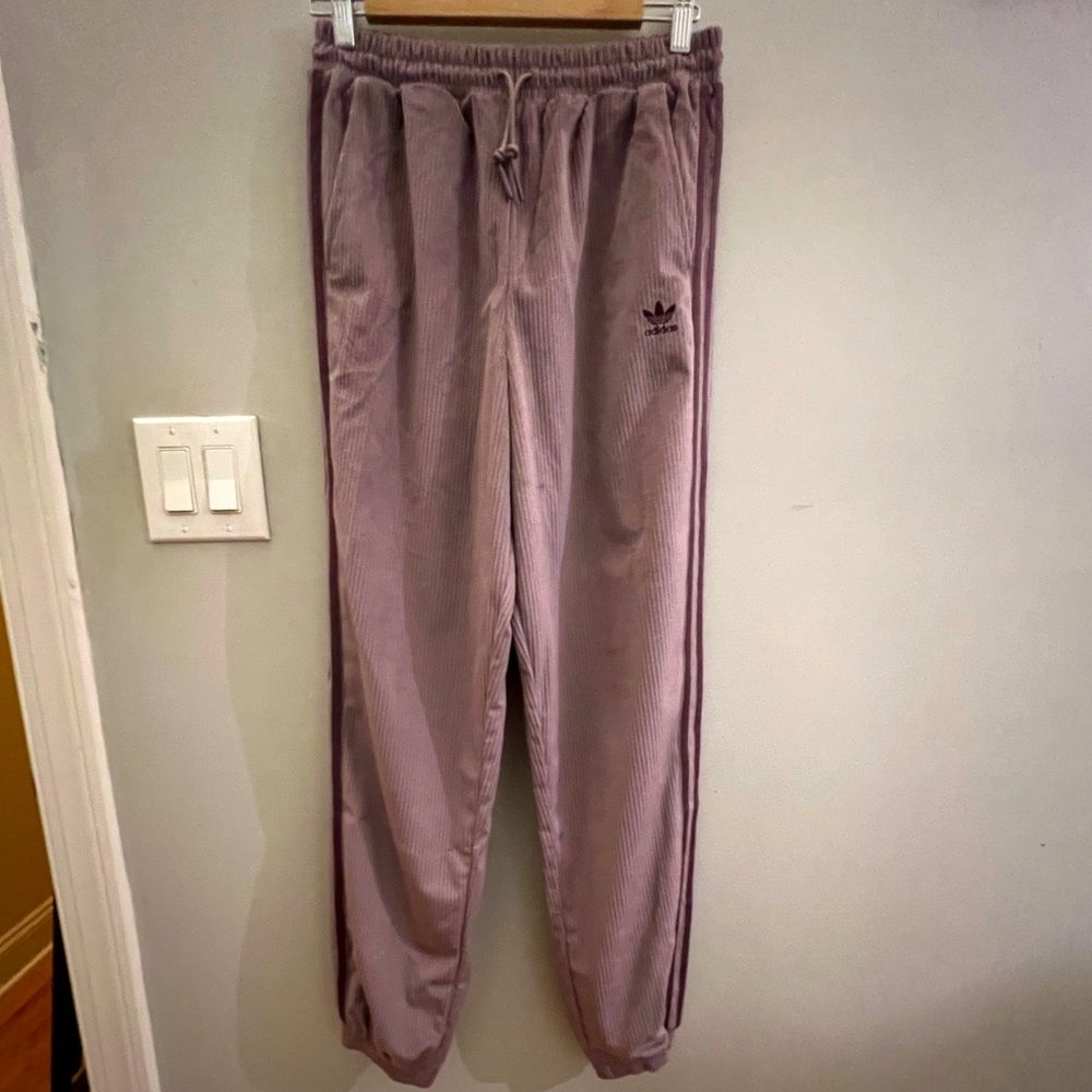 Women Adidas Joggers. Small. Lilac. Corduroy. Never worn excellent condition